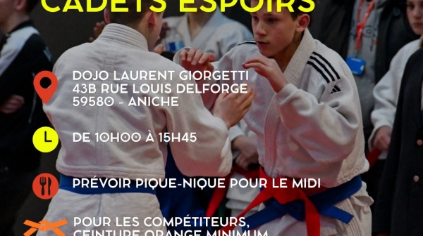 STAGE MINIMES & CADETS ESPOIRS MARDI 20 OCTOBRE A ANICHE